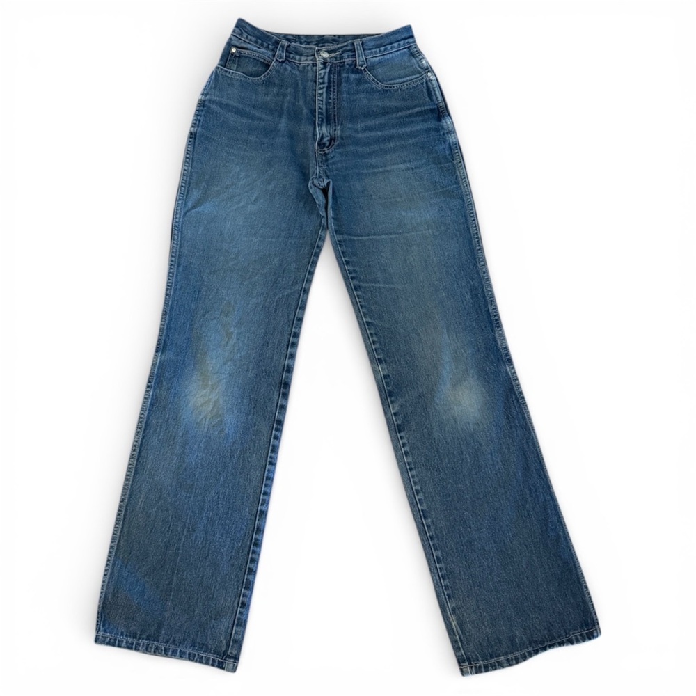 Vintage 80s Brittania High Rise Straight Leg Jeans, Women's 4-6, Medium Indigo